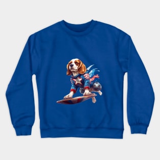 mighty superhero dog Crewneck Sweatshirt